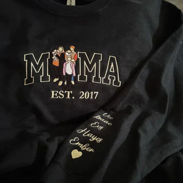Custom Parent-Child Embroidered Hoodies