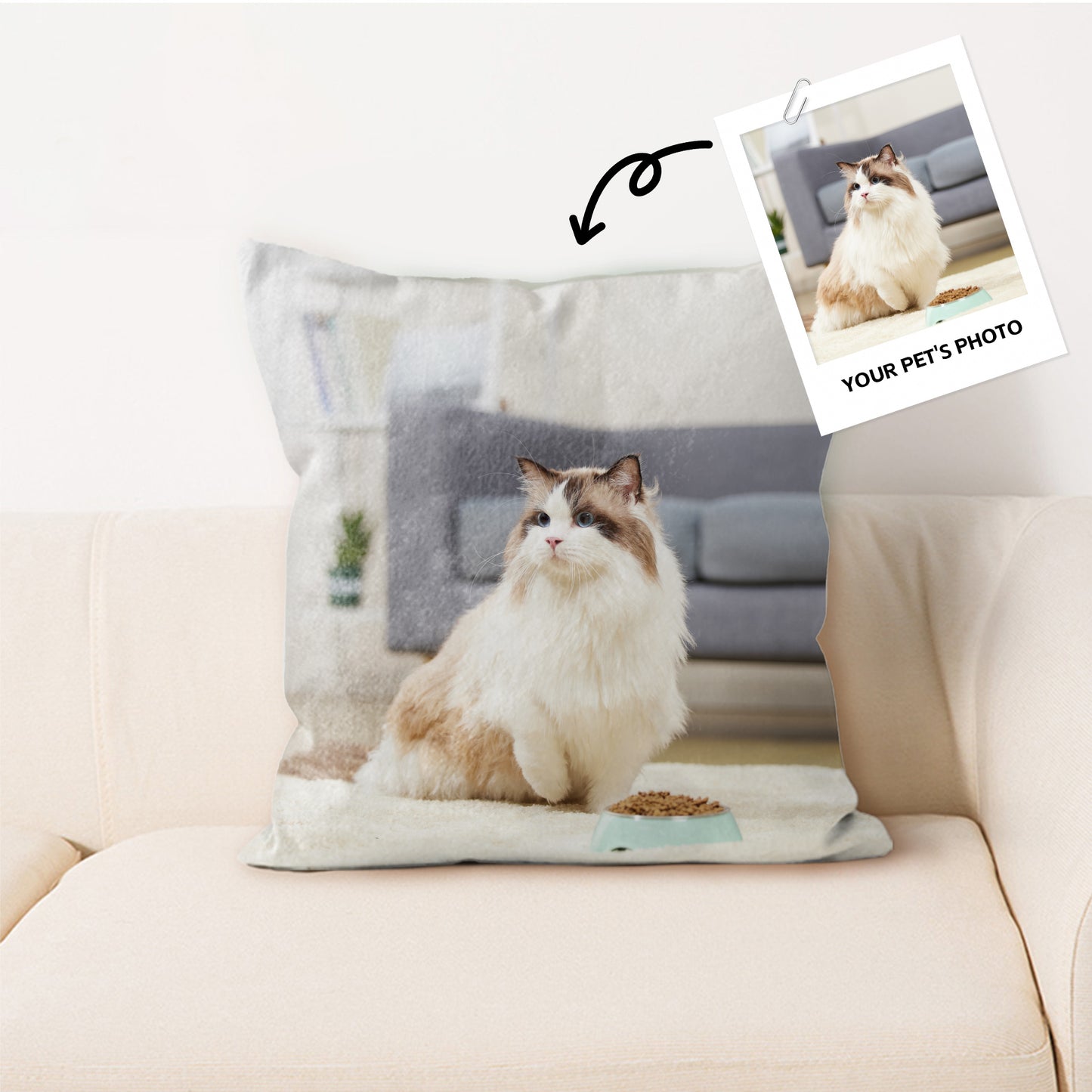Pet Customized Photo Pillow - Personalized Photo Pillow Soft Decorative Pillow