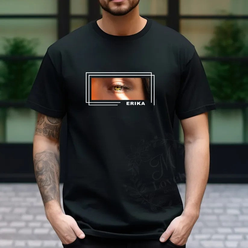 Unique Custom Eyes T-shirt/Crewneck/Hoodie Photo Print Perfect Couple Gift