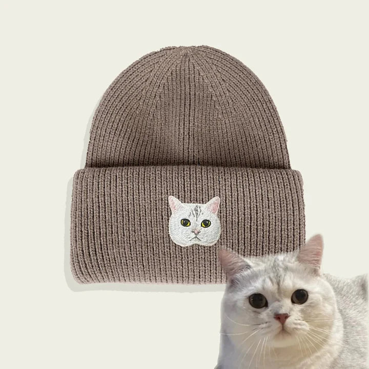 Customized Pet Embroidery Pattern Winter Hat