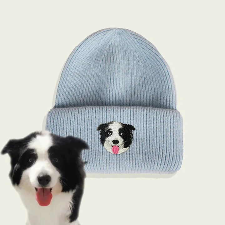 Customized Pet Embroidery Pattern Winter Hat