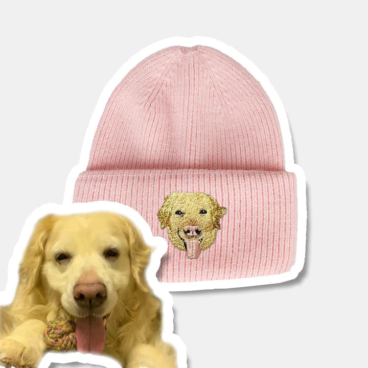 Customized Pet Embroidery Pattern Winter Hat