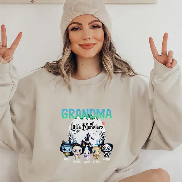 These Little Monsters-Personalized T-Shirt,Hoodie,Sweatshirt-Gift For Grandparents, Halloween Gift