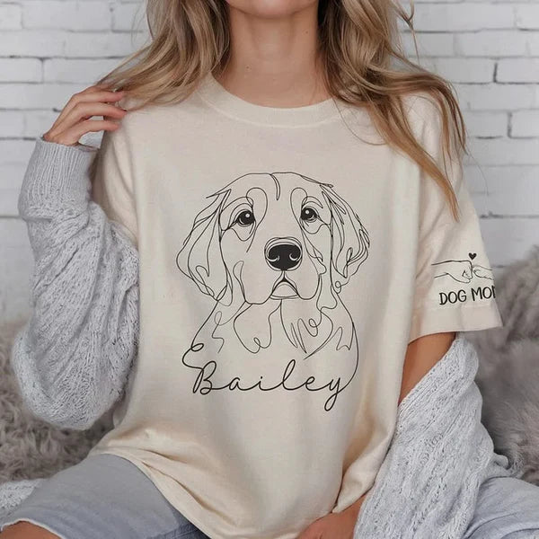 Custom Pet Photo Printed Hoodies, Personalized Dog Sweatshirt Hoodie T-shirt