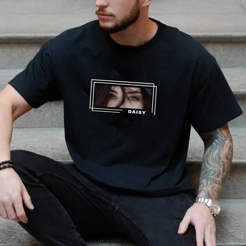 Unique Custom Eyes T-shirt/Crewneck/Hoodie Photo Print Perfect Couple Gift