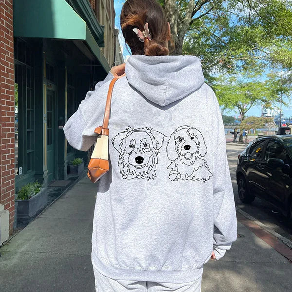 Custom Pet Photo Printed Hoodies, Personalized Dog Sweatshirt Hoodie T-shirt