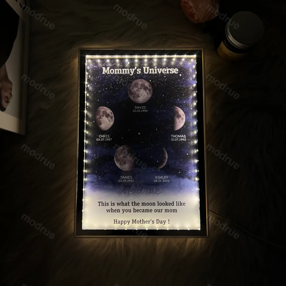 Multi Moon Moon Phase Mirror Lamp