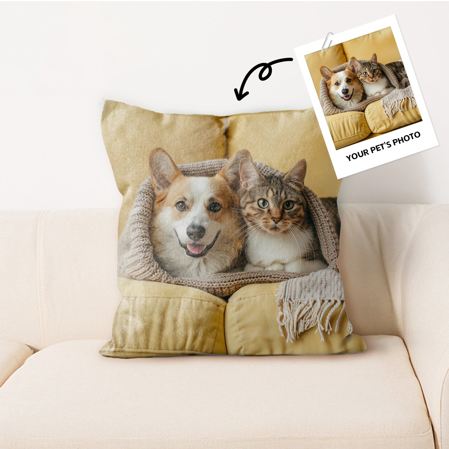 Pet Customized Photo Pillow - Personalized Photo Pillow Soft Decorative Pillow