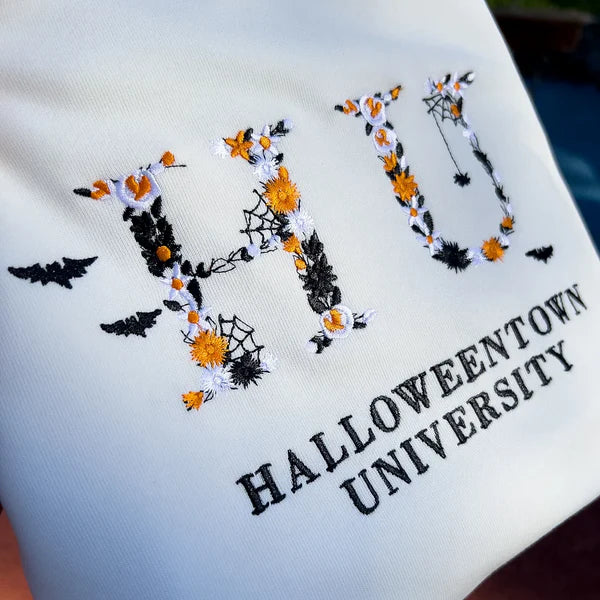 Embroidered Floral Halloweentown University Sweatshirt