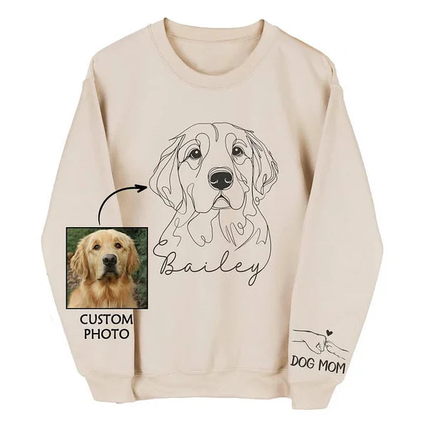 Custom Pet Photo Printed Hoodies, Personalized Dog Sweatshirt Hoodie T-shirt