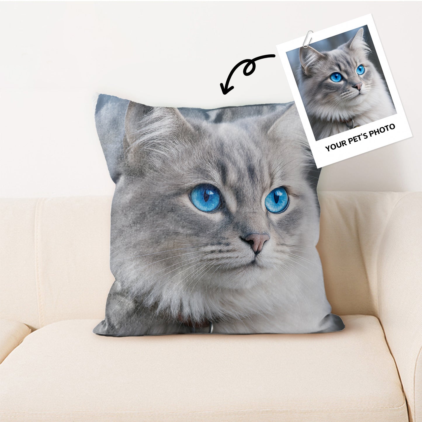 Pet Customized Photo Pillow - Personalized Photo Pillow Soft Decorative Pillow