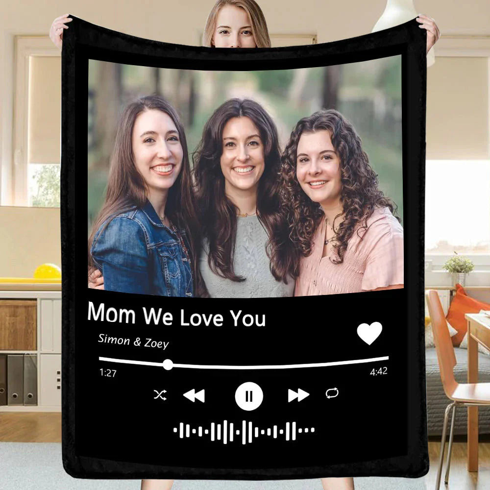 Custom Music Blanket Photo Starlight Blanket Black version
