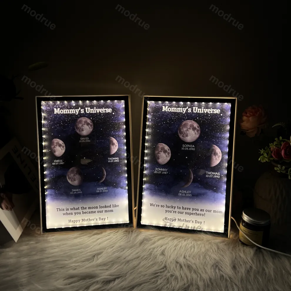 Multi Moon Moon Phase Mirror Lamp
