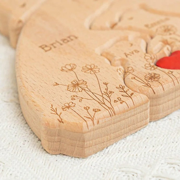 Wooden bears family puzzle