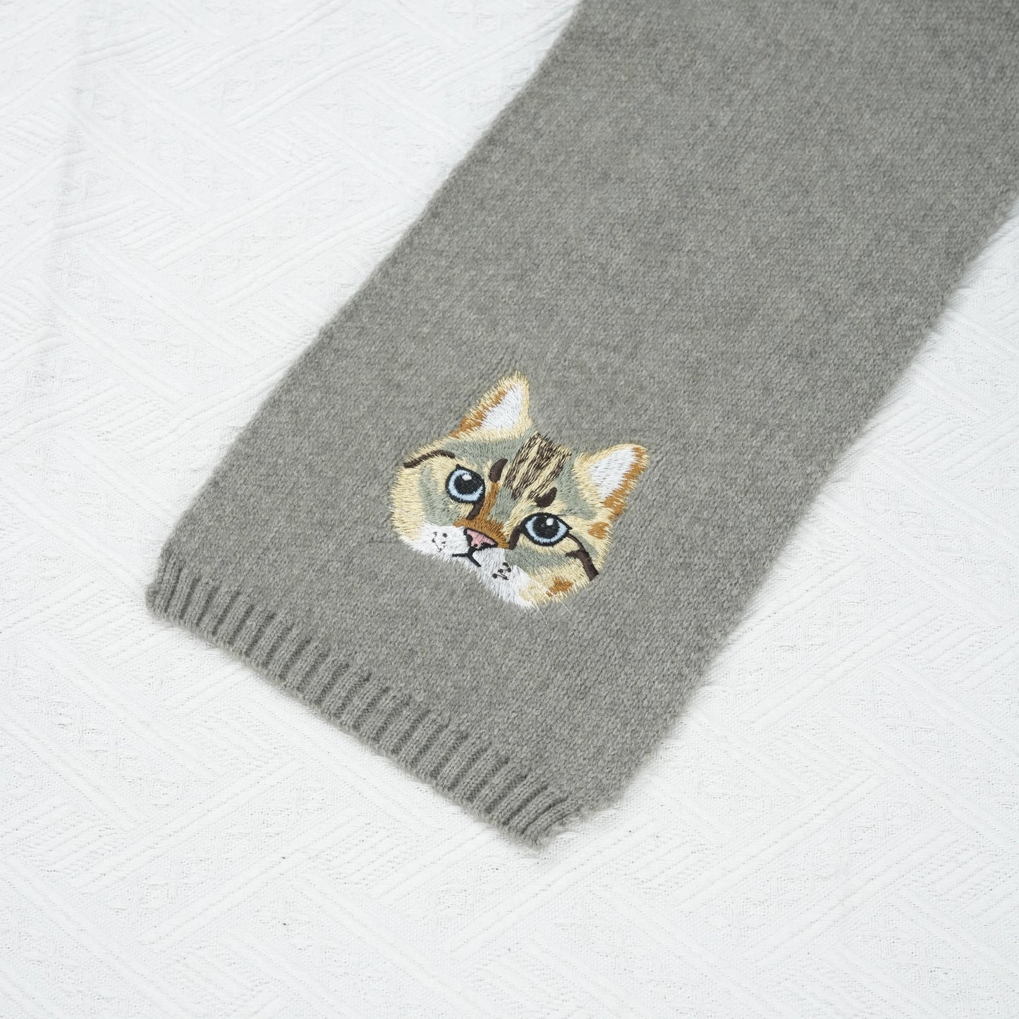 Customized Pet Embroidery Pattern Winter Scarf