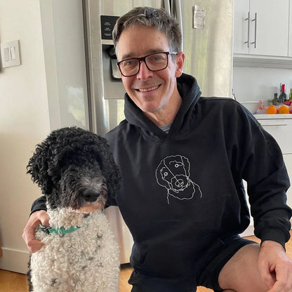 Pet-Inspired Embroidered Dog Design Crewneck Sweatshirt