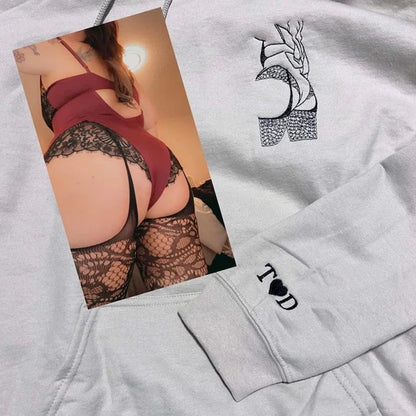 Personalized Spicy Photo Portrait Embroidered Sweatshirt