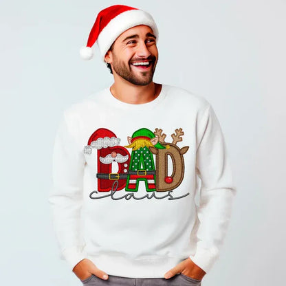 Christmas MAMA/DAD/NANA Claus Print Sweatshirt