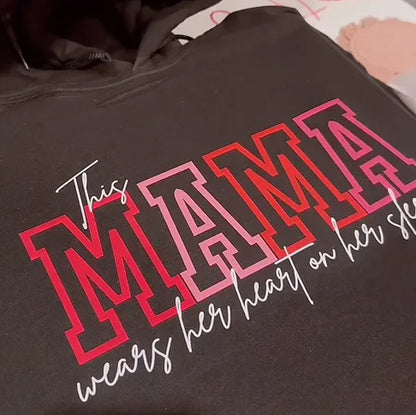 🔥Custom Wear Heart On Sleeve Sweatshirt For Mom And Grandma