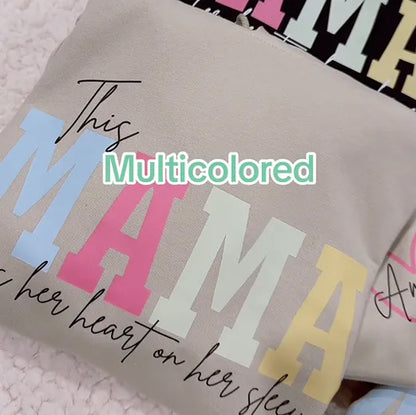 🔥Custom Wear Heart On Sleeve Sweatshirt For Mom And Grandma