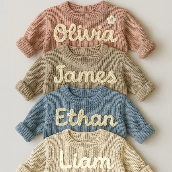Custom Hand Embroidered Sweaters for Toddlers – Perfect Christmas Gift!