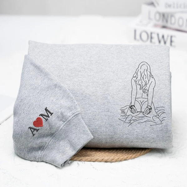 Personalized Spicy Photo Portrait Embroidered Sweatshirt