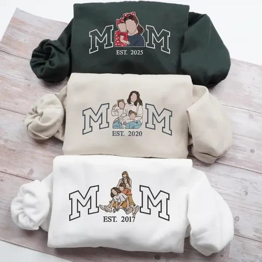 Custom Parent-Child Embroidered Hoodies