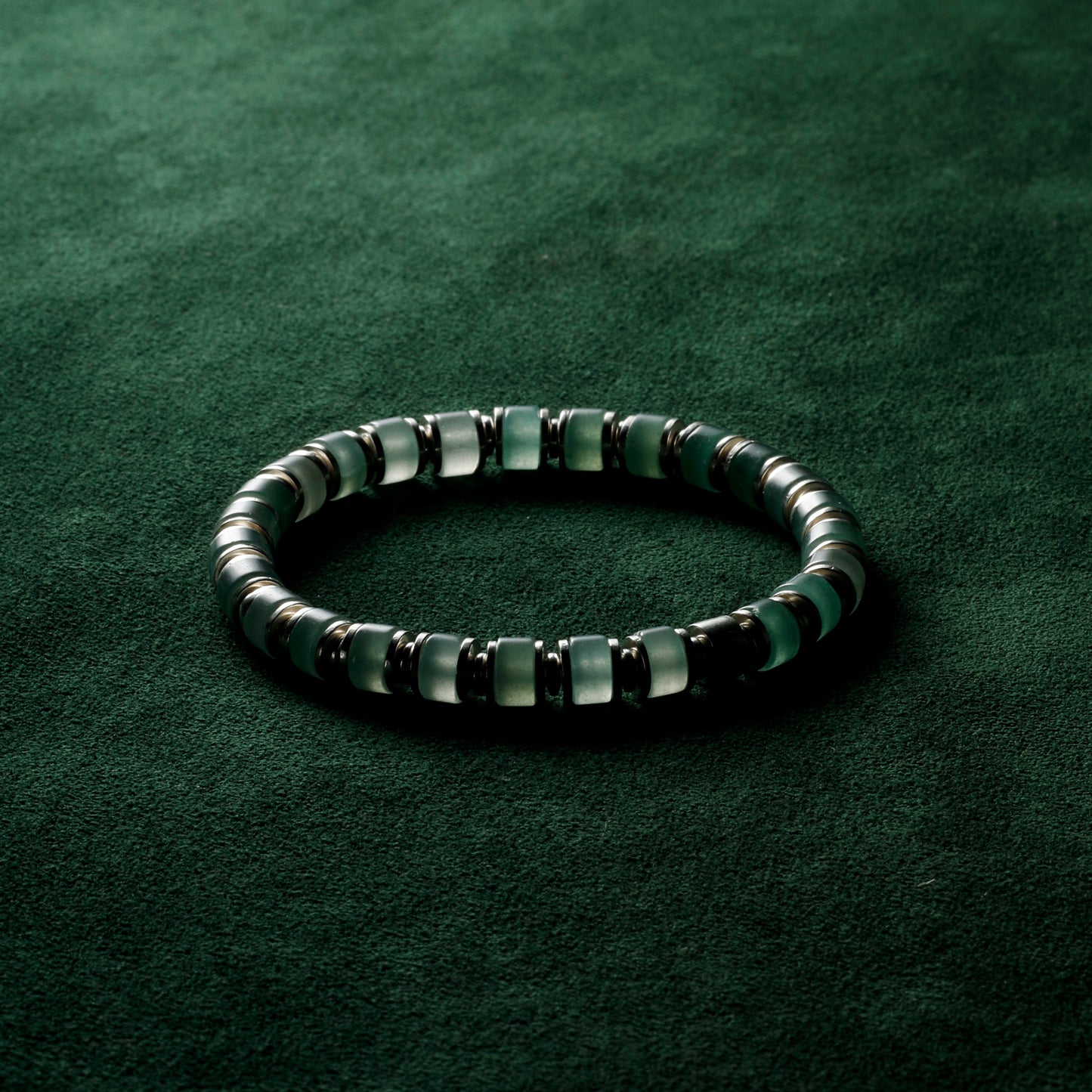 Moonlight Over Jade Hills Bracelet(Natural Patterns)(6mm)