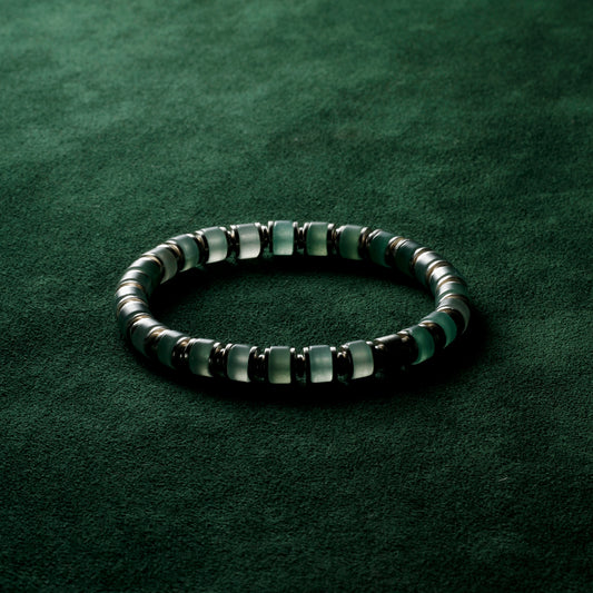 Moonlight Over Jade Hills Bracelet(Natural Patterns)(6mm)