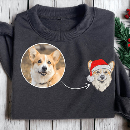 Custom Embroidered Sweatshirt Christmas Pet