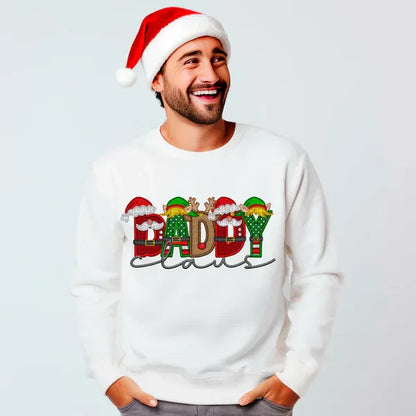 Christmas MAMA/DAD/NANA Claus Print Sweatshirt