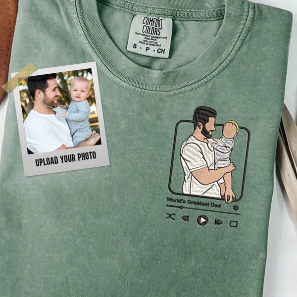 Custom Embroidered Sweatshirt Portrait Couple Family Gift