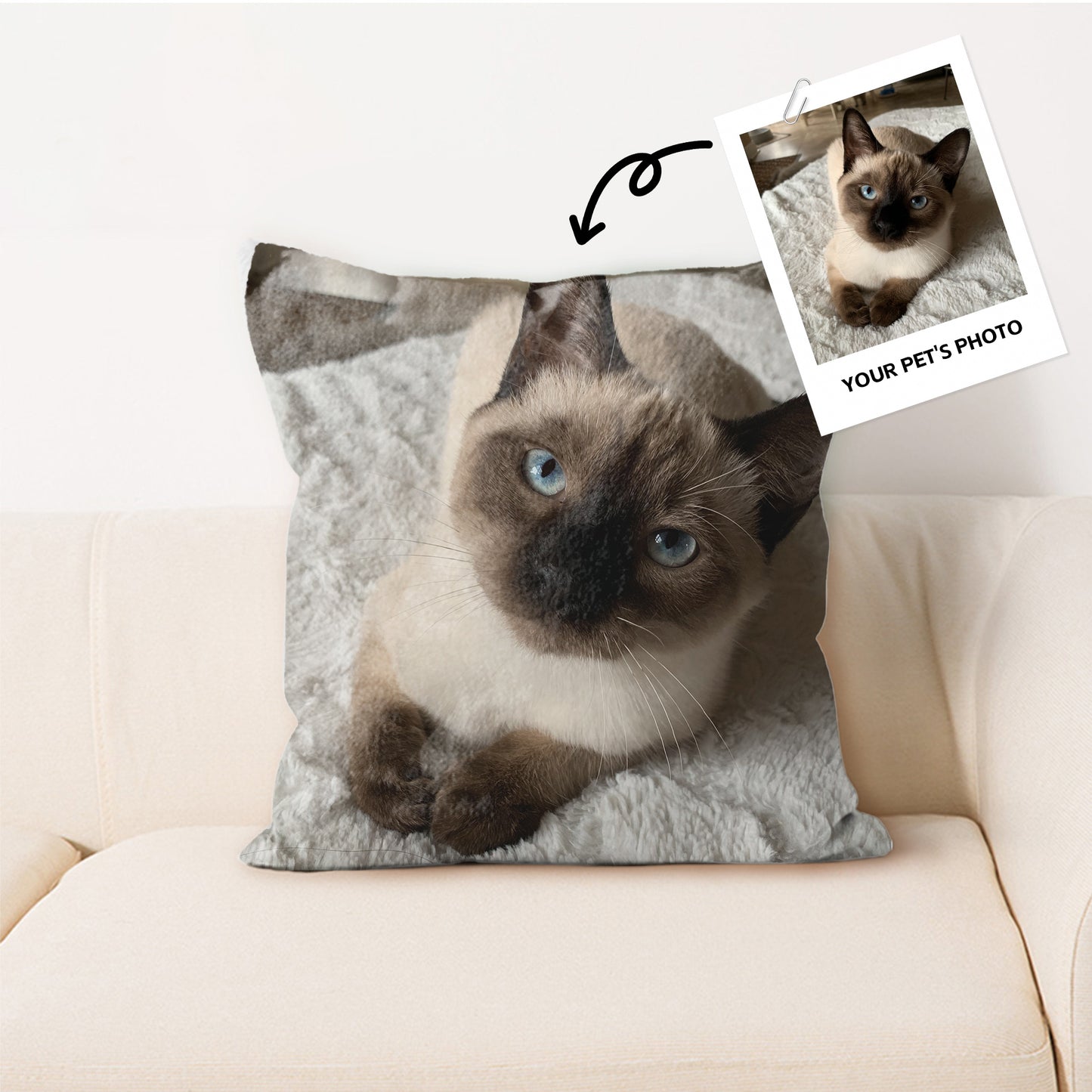Pet Customized Photo Pillow - Personalized Photo Pillow Soft Decorative Pillow