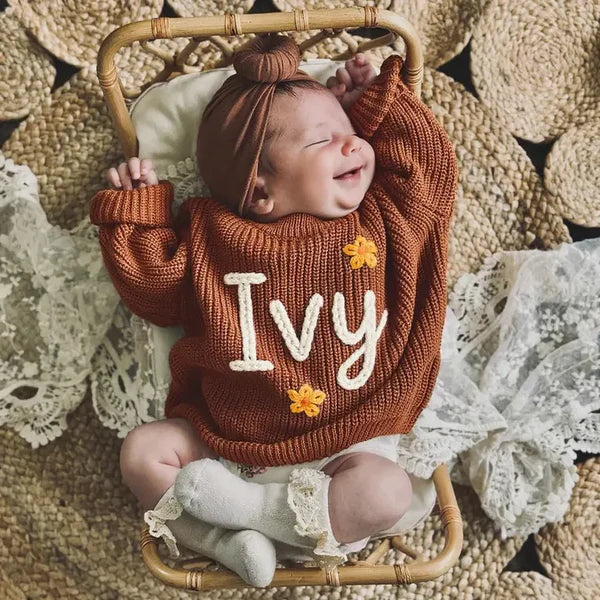 Custom Hand Embroidered Sweaters for Toddlers – Perfect Christmas Gift!