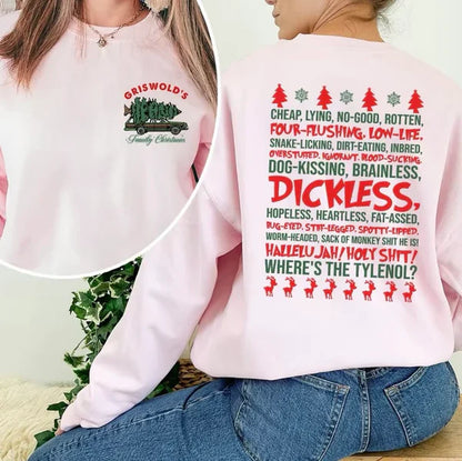 Custom Griswold Family Christmas Sweatshirt | Funny Christmas Shirt | Dickless Sweatshirt | Clark Griswold Shirt