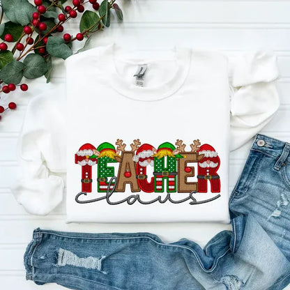 Christmas MAMA/DAD/NANA Claus Print Sweatshirt