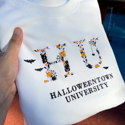 Embroidered Floral Halloweentown University Sweatshirt