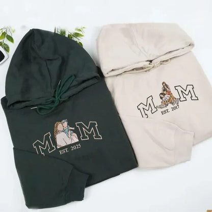 Custom Parent-Child Embroidered Hoodies