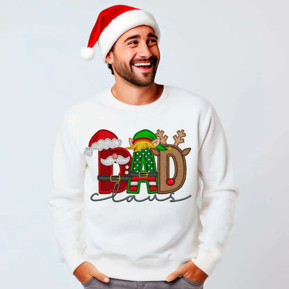 Personalized Embroidery Christmas Style MAMA Claus Sweatshirt