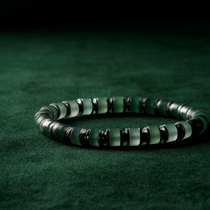 Moonlight Over Jade Hills Bracelet(Natural Patterns)(6mm)