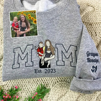 Custom Parent-Child Embroidered Hoodies