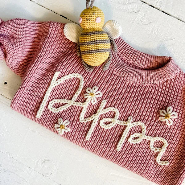 Custom Hand Embroidered Sweaters for Toddlers – Perfect Christmas Gift!