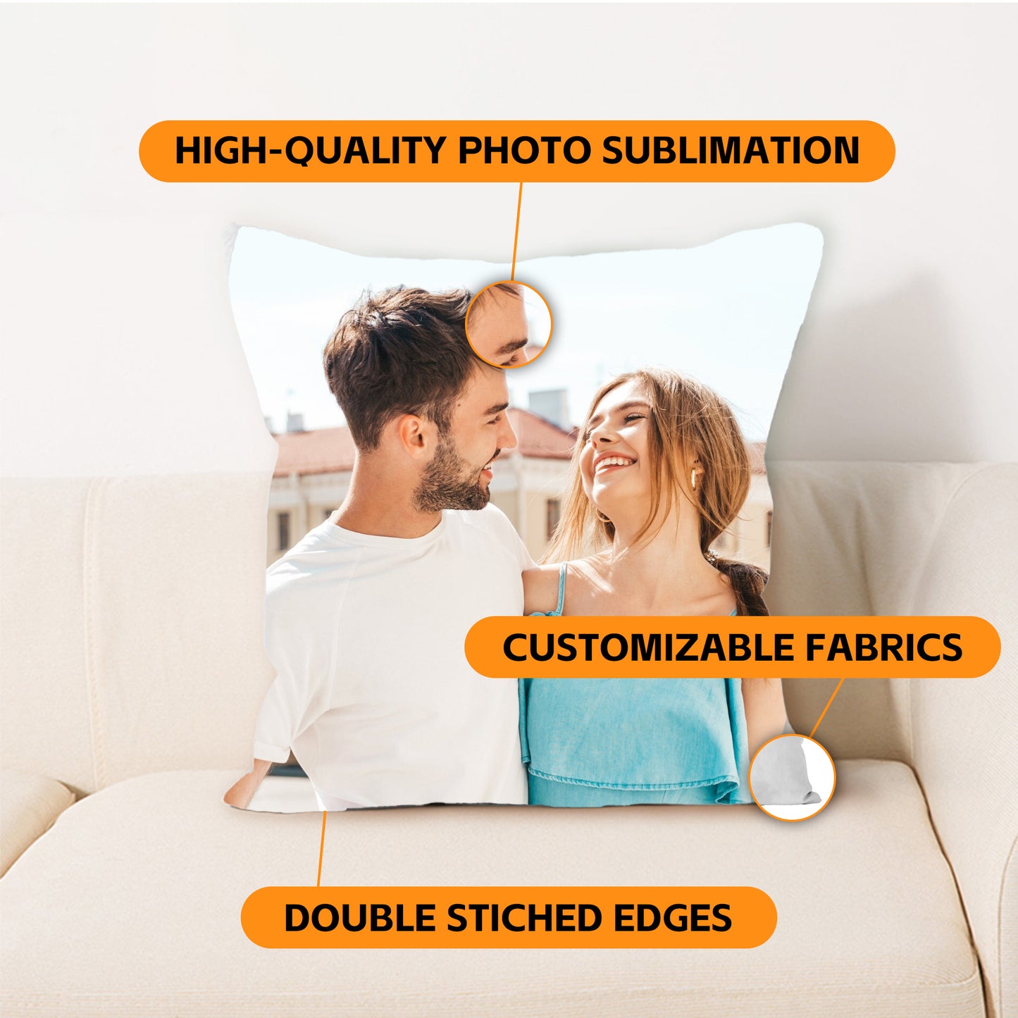 Custom Photo Pillow - Personalized Reversible Pillowcase (with Picture) Soft Decorative Pillow