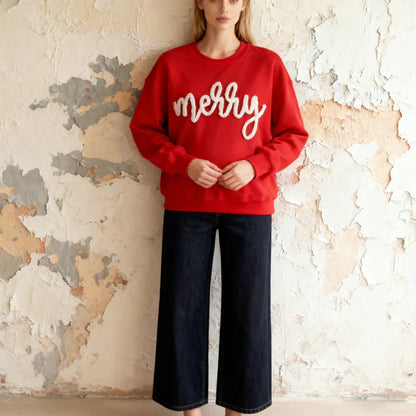 Custom Chenille Yarn Embroidered Sweatshirt/Hoddie