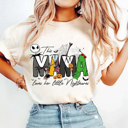 Personalized This Mama Loves Her Little Nightmares Sweatshirt, Mama Shirt With Kids Name