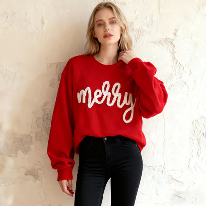 Custom Chenille Yarn Embroidered Sweatshirt/Hoddie