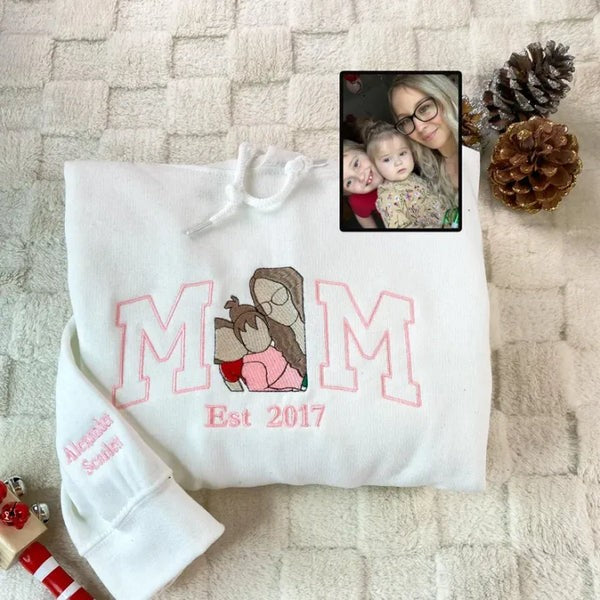 Custom Parent-Child Embroidered Hoodies