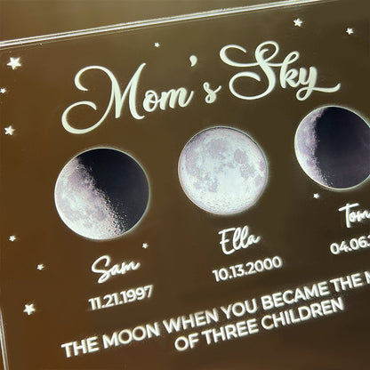 U Led light frame with custom text and date - mom's universe gift for mom