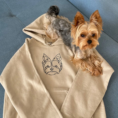 Pet-Inspired Embroidered Dog Design Crewneck Sweatshirt