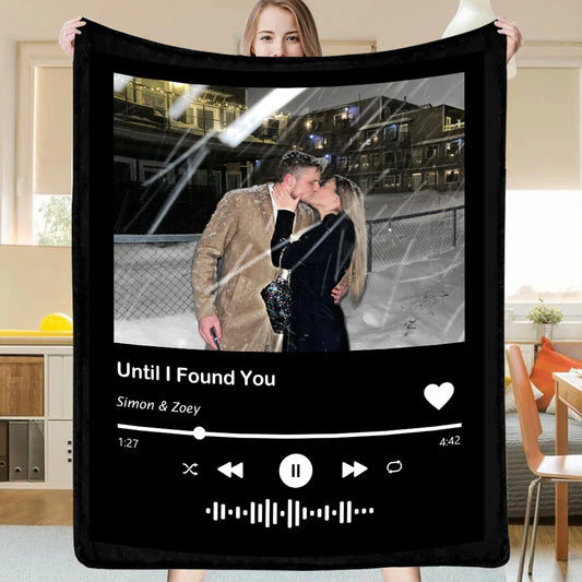 Custom Music Blanket Photo Starlight Blanket Black version